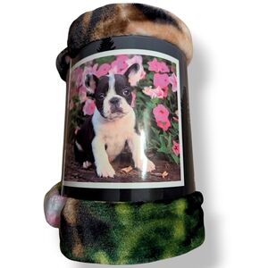 Boston Terrier Puppy Dog Plush Throw Blanket 50" x 60" Soft Cozy Warm